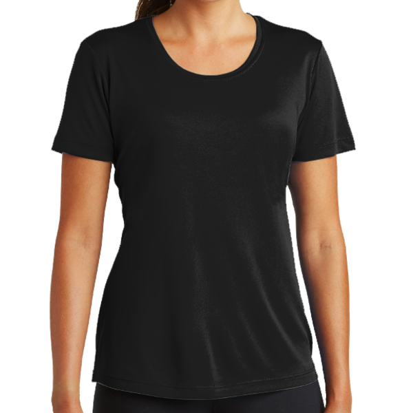 Sport Tek Women's PosiCharge ® Competitor Tee, Black, Front view