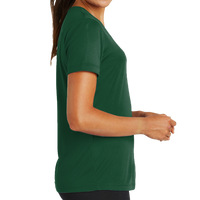 Sport Tek Women's PosiCharge ® Competitor Tee, Forest Green, Right Sleeve view