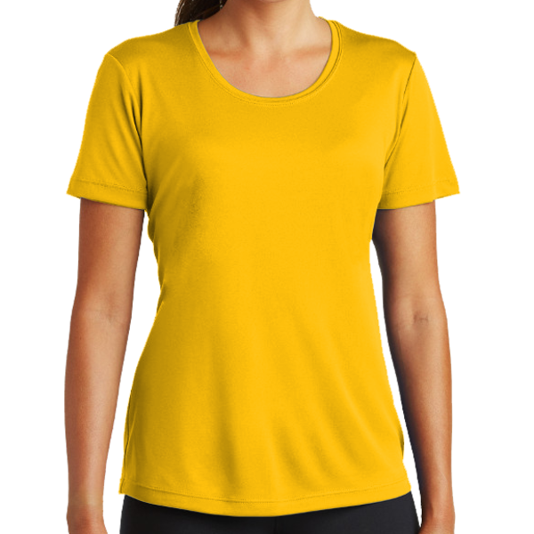 Sport Tek Women's PosiCharge ® Competitor Tee, Gold, Front view