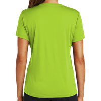 Sport Tek Women's PosiCharge ® Competitor Tee, Lime Shock, Back view