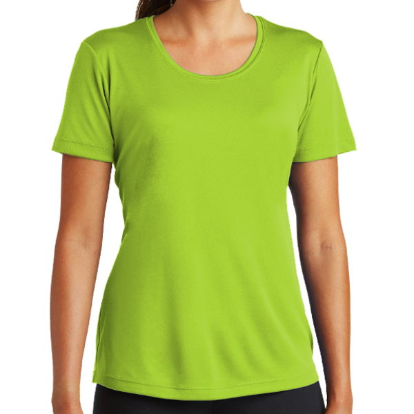 Sport Tek Women's PosiCharge ® Competitor Tee, Lime Shock, Front view