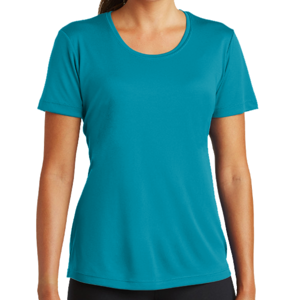 Sport Tek Women's PosiCharge ® Competitor Tee, Tropic Blue, Front view
