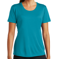 Sport Tek Women's PosiCharge ® Competitor Tee, Tropic Blue, Front view
