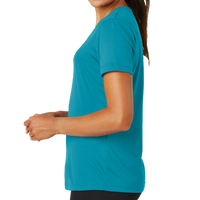 Sport Tek Women's PosiCharge ® Competitor Tee, Tropic Blue, Left Sleeve view