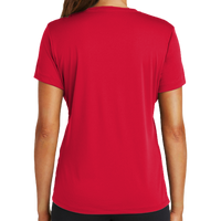 Sport Tek Women's PosiCharge ® Competitor Tee, True Red, Back view
