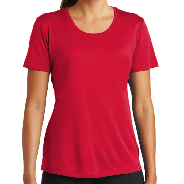 Sport Tek Women's PosiCharge ® Competitor Tee, True Red, Front view