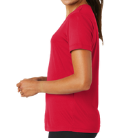 Sport Tek Women's PosiCharge ® Competitor Tee, True Red, Left Sleeve view