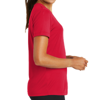 Sport Tek Women's PosiCharge ® Competitor Tee, True Red, Right Sleeve view