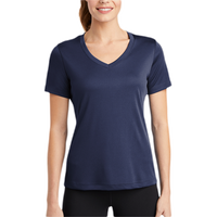 Sport Tek Women's PosiCharge ® Competitor V Neck Tee, True Navy, Body view