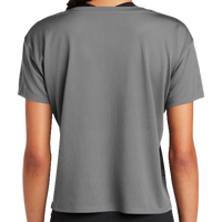 Sport Tek Women's PosiCharge ® Draft Crop Tee, Dark Grey, Back view