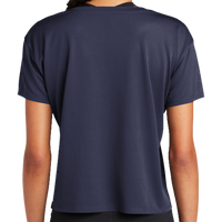 Sport Tek Women's PosiCharge ® Draft Crop Tee, True Navy, Back view