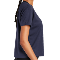 Sport Tek Women's PosiCharge ® Draft Crop Tee, True Navy, Right Sleeve view