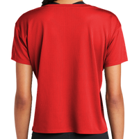 Sport Tek Women's PosiCharge ® Draft Crop Tee, True Red, Back view