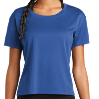 Sport Tek Women's PosiCharge ® Draft Crop Tee, True Royal, Front view