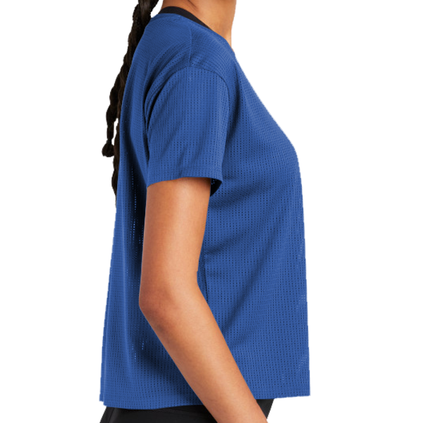 Sport Tek Women's PosiCharge ® Draft Crop Tee, True Royal, Right Sleeve view