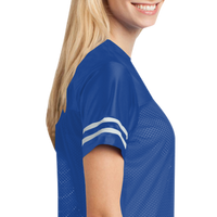 Sport Tek Women's PosiCharge ® Replica Jersey, True Royal / White, Right Sleeve (Short) view