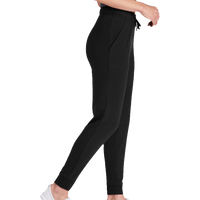 Sport Tek Women's PosiCharge ® Tri Blend Wicking Fleece Jogger, Black Triad Solid, Right Side view