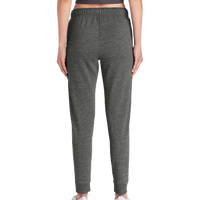 Sport Tek Women's PosiCharge ® Tri Blend Wicking Fleece Jogger, Dark Grey Heather, Back view
