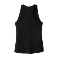 Sport Tek Women's PosiCharge ® Tri Blend Wicking Tank, Black Triad Solid, Back view
