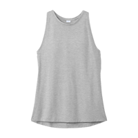 Sport Tek Women's PosiCharge ® Tri Blend Wicking Tank, Light Grey Heather, Front view