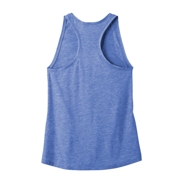 Sport Tek Women's PosiCharge ® Tri Blend Wicking Tank, True Royal Heather, Back view