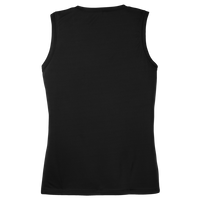 Sport Tek Women's Sleeveless PosiCharge ® Competitor V Neck Tee, Black, Back view