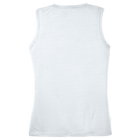 Sport Tek Women's Sleeveless PosiCharge ® Competitor V Neck Tee, White, Back view