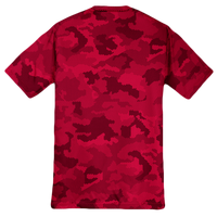 Sport Tek Youth CamoHex Tee, Deep Red, Back view
