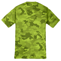 Sport Tek Youth CamoHex Tee, Lime Shock, Back view
