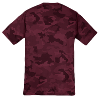 Sport Tek Youth CamoHex Tee, Maroon, Back view