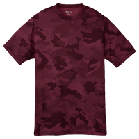 Sport Tek Youth CamoHex Tee, Maroon, Front view