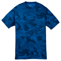 Sport Tek Youth CamoHex Tee, True Royal, Front view