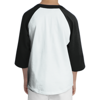 Sport Tek Youth Colorblock Raglan Jersey, White / Black, Back view