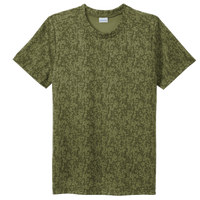Sport Tek Youth Digi Camo Tee, Olive Drab Green, Front view