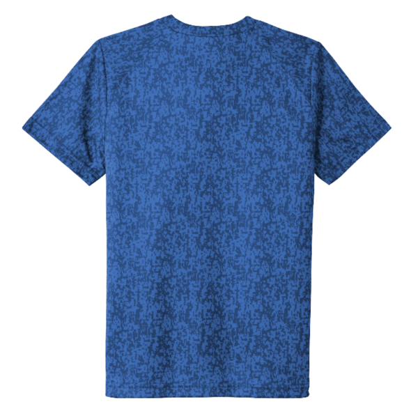 Sport Tek Youth Digi Camo Tee, True Royal, Back view