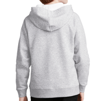 Sport Tek Youth Drive Fleece Pullover Hoodie, Athletic Heather, Back view