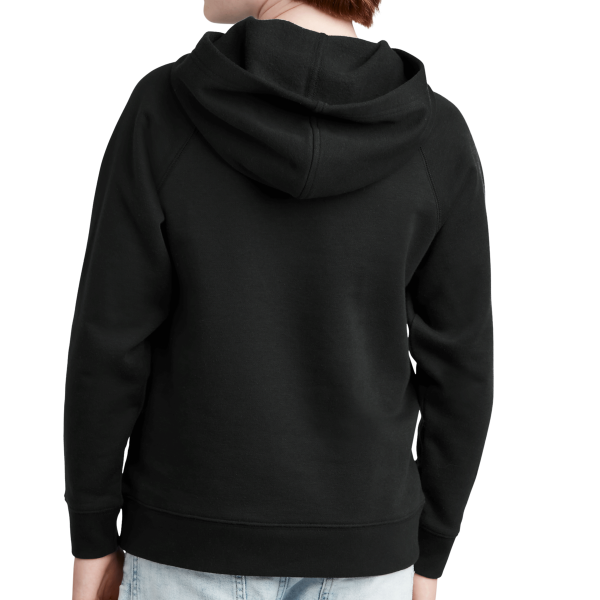 Sport Tek Youth Drive Fleece Pullover Hoodie, Black, Back view