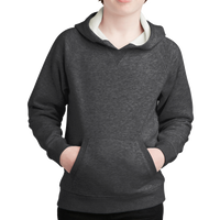Sport Tek Youth Drive Fleece Pullover Hoodie, Graphite Heather, Front view