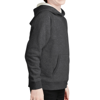 Sport Tek Youth Drive Fleece Pullover Hoodie, Graphite Heather, Right Sleeve view