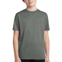 Sport Tek Youth Heather Contender Tee, Vintage Heather, Front view