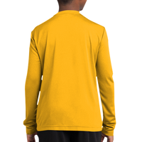 Sport Tek Youth Long Sleeve PosiCharge ® Competitor Tee, Gold, Youth Back view