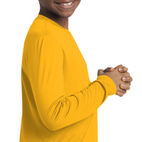 Sport Tek Youth Long Sleeve PosiCharge ® Competitor Tee, Gold, Youth Right Sleeve (Long) view
