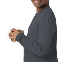 Sport Tek Youth Long Sleeve PosiCharge ® Competitor Tee, Iron Grey, Youth Left Sleeve (Long) view