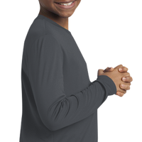 Sport Tek Youth Long Sleeve PosiCharge ® Competitor Tee, Iron Grey, Youth Right Sleeve (Long) view