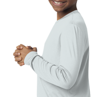 Sport Tek Youth Long Sleeve PosiCharge ® Competitor Tee, White, Youth Left Sleeve (Long) view