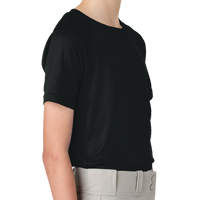 Sport Tek Youth PosiCharge ® Competitor 2 Button Henley, Black, Right Sleeve view