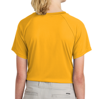 Sport Tek Youth PosiCharge ® Competitor 2 Button Henley, Gold, Back view