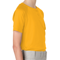 Sport Tek Youth PosiCharge ® Competitor 2 Button Henley, Gold, Right Sleeve view
