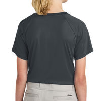 Sport Tek Youth PosiCharge ® Competitor 2 Button Henley, Iron Grey, Back view