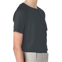 Sport Tek Youth PosiCharge ® Competitor 2 Button Henley, Iron Grey, Right Sleeve view
